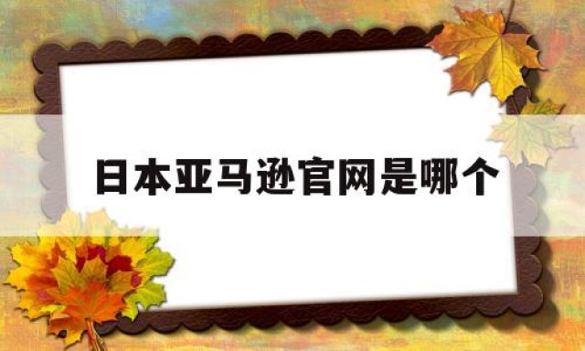 日本亚马逊官网是哪个