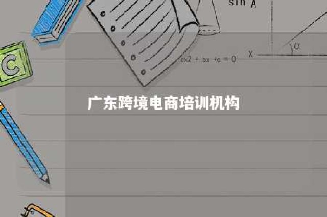 广东跨境电商培训机构 广州跨境电商培训